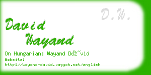 david wayand business card